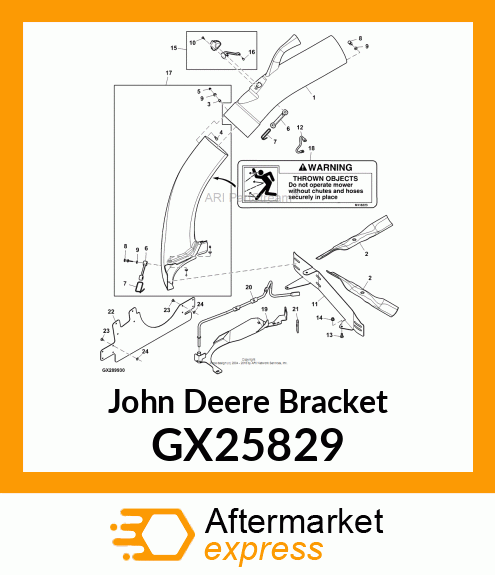 BRACKET, 42XC CHUTE RETAINER GX25829