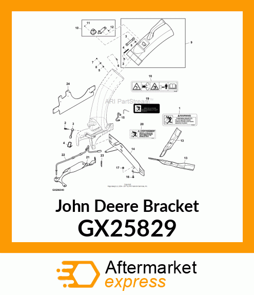 BRACKET, 42XC CHUTE RETAINER GX25829