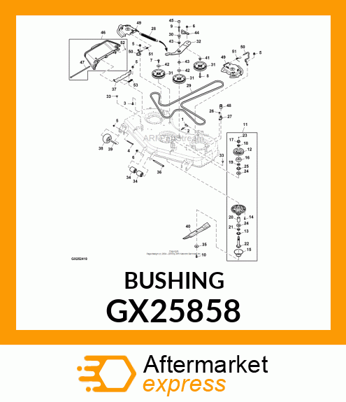 BUSHING, BUSHING, PLASTIC GX25858
