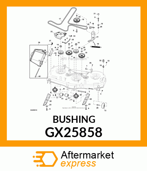 BUSHING, BUSHING, PLASTIC GX25858