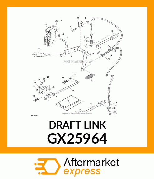 DRAFT ROD, FRONT GX25964