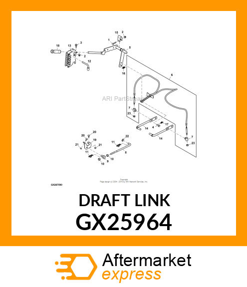 DRAFT ROD, FRONT GX25964