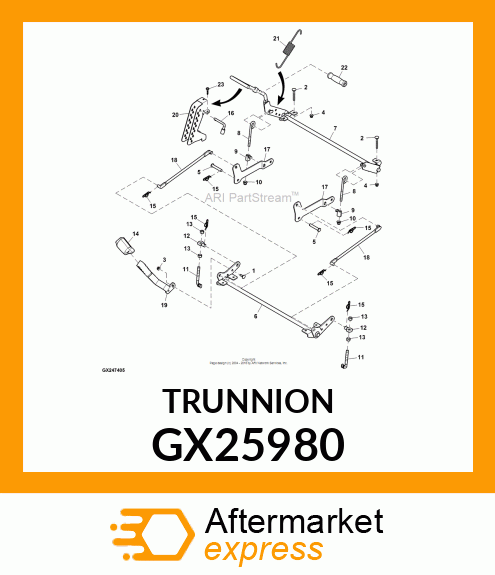 TRUNNION, LIFT GX25980