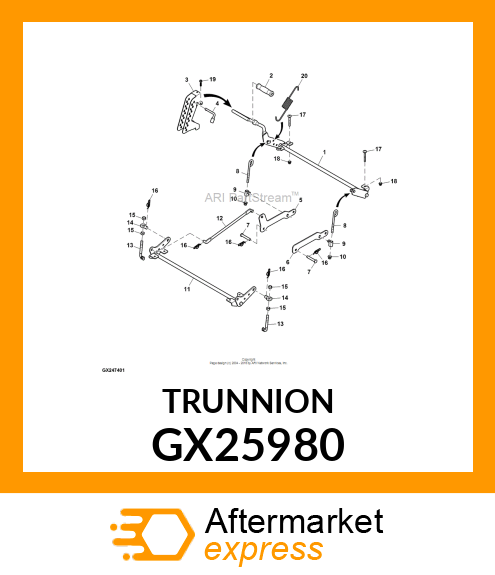 TRUNNION, LIFT GX25980