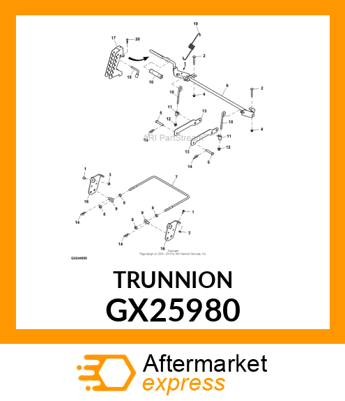 TRUNNION, LIFT GX25980