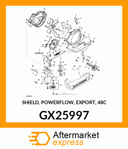 SHIELD, POWERFLOW, EXPORT, 48C GX25997