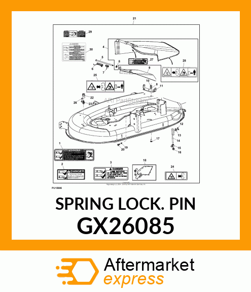 SPRING LOCKING PIN GX26085