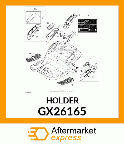 HOLDER, REVISED FOR PRINT TO PART C GX26165