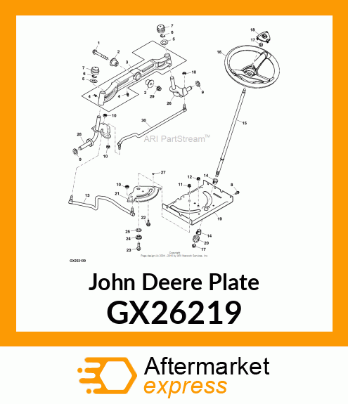 PLATE, STEERING, SINGLE DRAGLINK GX26219