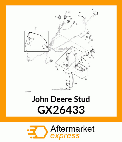 STUD, 100 SERIES GROUND STUD GX26433