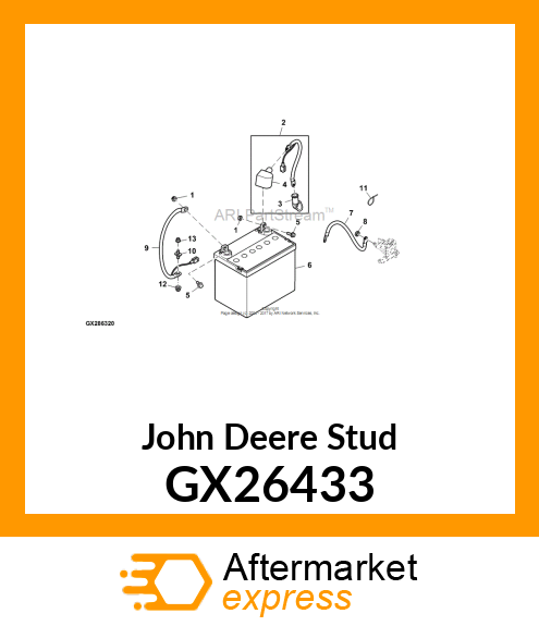 STUD, 100 SERIES GROUND STUD GX26433