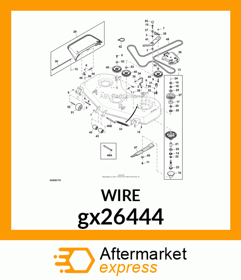 WIRE, SPINDLE COVER ZTRAK HC gx26444