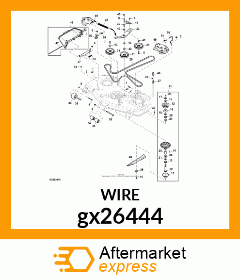 WIRE, SPINDLE COVER ZTRAK HC gx26444