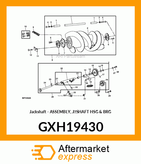 Jackshaft - ASSEMBLY, J'SHAFT HSG & BRG GXH19430