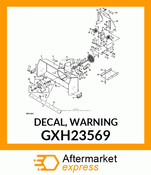 DECAL, WARNING GXH23569