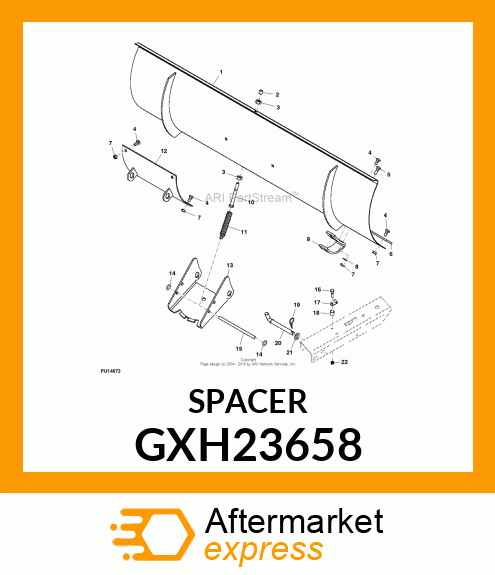 SPACER, .39 X .56 X .62 GXH23658