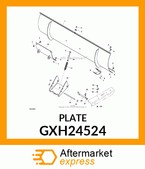 PLATE, WEAR STRIP 46" GXH24524