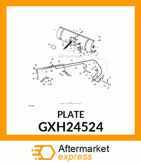 PLATE, WEAR STRIP 46" GXH24524