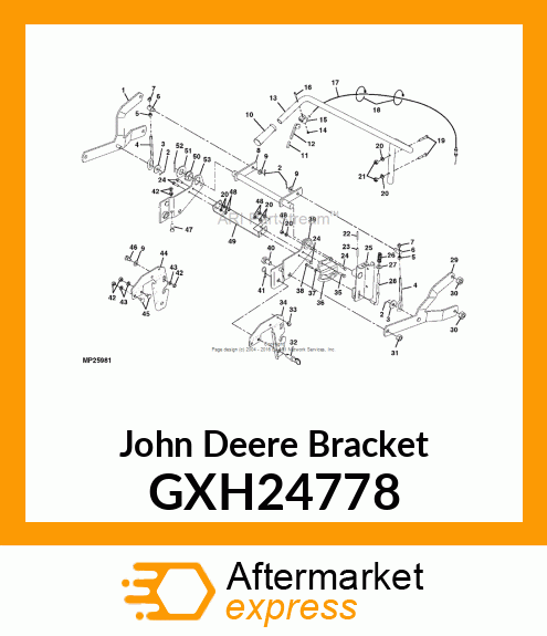 BRACKET, ANGLE SUPPORT GXH24778