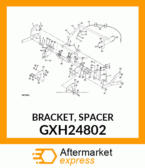 BRACKET, SPACER GXH24802