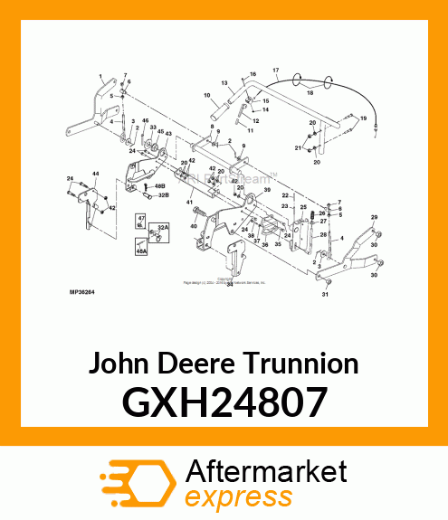 TRUNNION, LIFT GXH24807