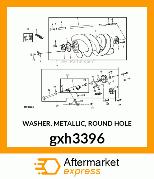 WASHER, METALLIC, ROUND HOLE gxh3396