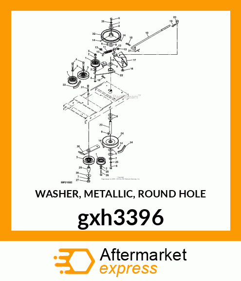 WASHER, METALLIC, ROUND HOLE gxh3396