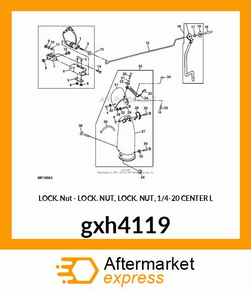 LOCK NUT, NUT gxh4119