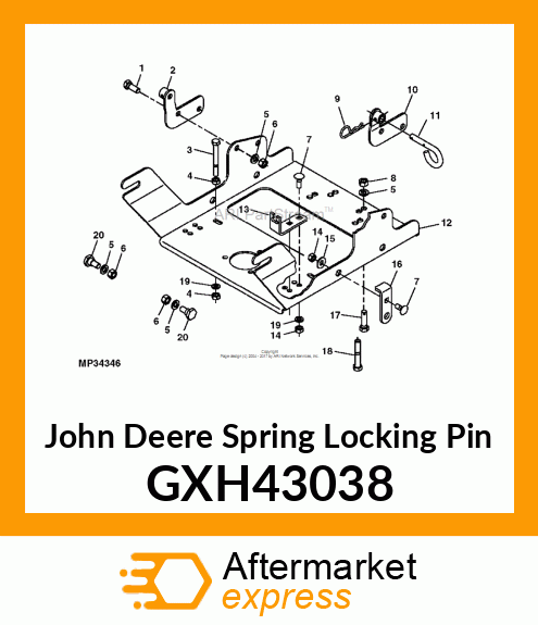 PIN, PIVOT LOCK 3/8X1 GXH43038