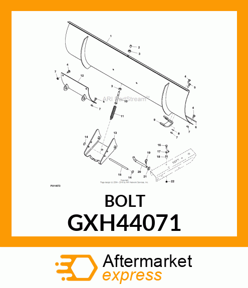 BOLT, HEX 3/8 GXH44071