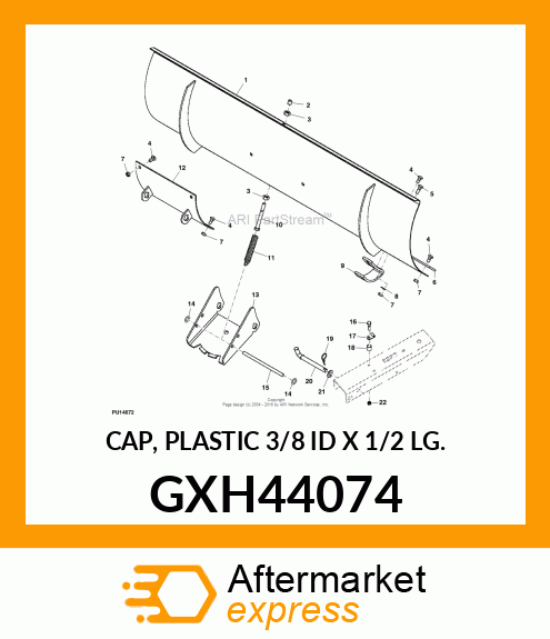 CAP, PLASTIC 3/8 ID X 1/2 LG. GXH44074