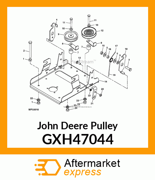 PULLEY, 4" V IDLER GXH47044