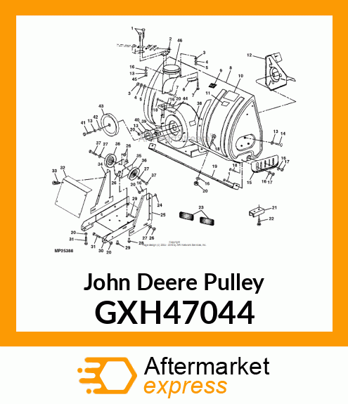 PULLEY, 4" V IDLER GXH47044