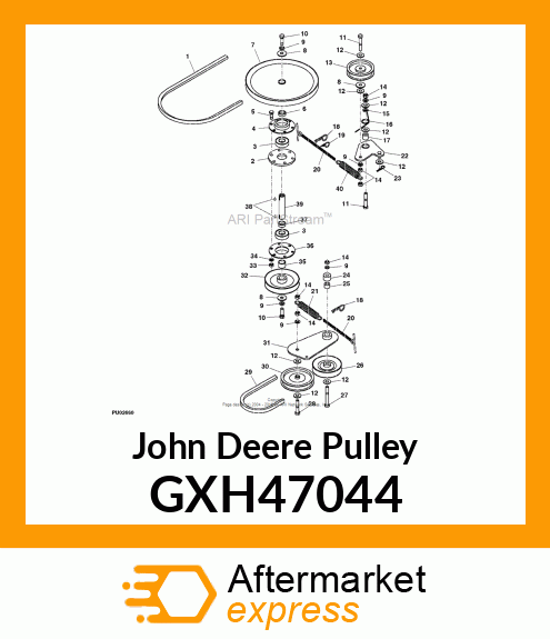 PULLEY, 4" V IDLER GXH47044