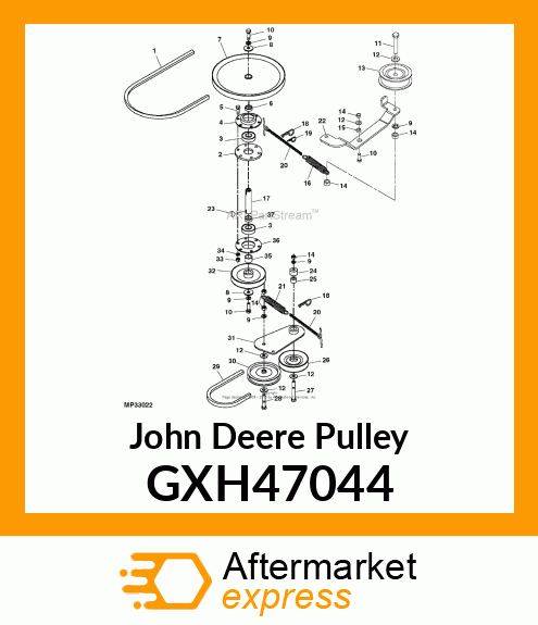 PULLEY, 4" V IDLER GXH47044