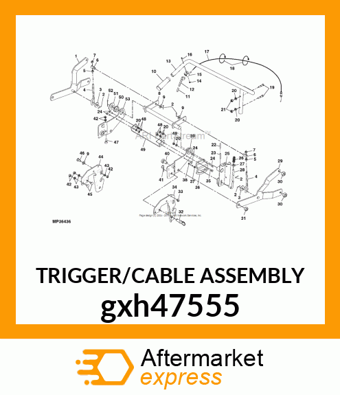 TRIGGER/CABLE ASSEMBLY gxh47555