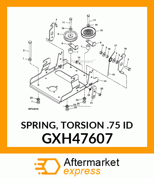 SPRING, TORSION .75 ID GXH47607