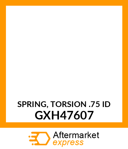 SPRING, TORSION .75 ID GXH47607