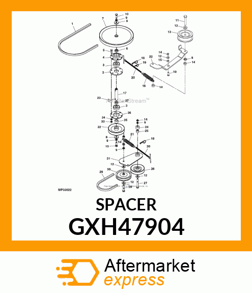 SPACER .80 ID X 1 OD X .34 LG GXH47904