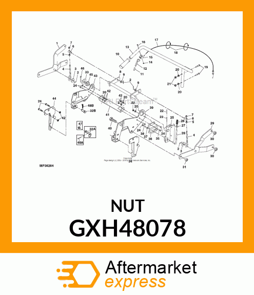 NUT, FLAT SQUARE WELD #10 GXH48078