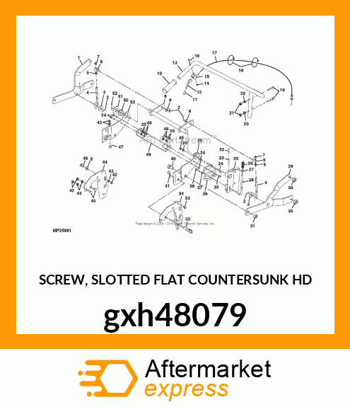 SCREW, SLOTTED FLAT COUNTERSUNK HD gxh48079