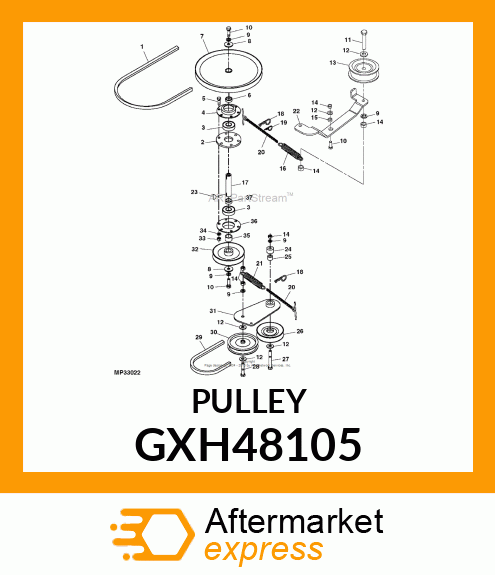 PULLEY, FLAT IDLER 4 GXH48105