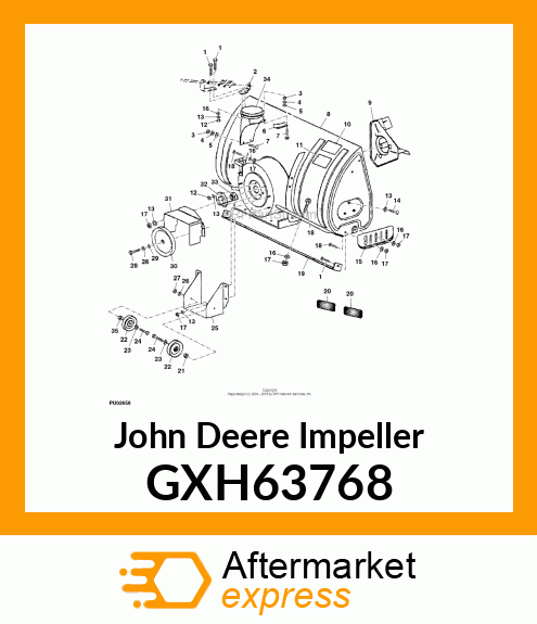 IMPELLER, 12" DIA. ASSY (WLDM) GXH63768