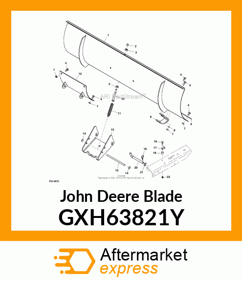 BLADE, 46" ASSY (WLDM) YLW GXH63821Y