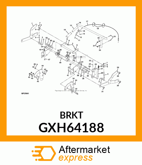 HITCH, RH BRACKET ASSEMBLHY (WLDM) GXH64188