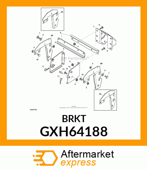 HITCH, RH BRACKET ASSEMBLHY (WLDM) GXH64188