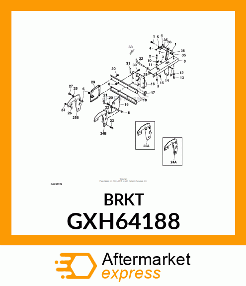 HITCH, RH BRACKET ASSEMBLHY (WLDM) GXH64188