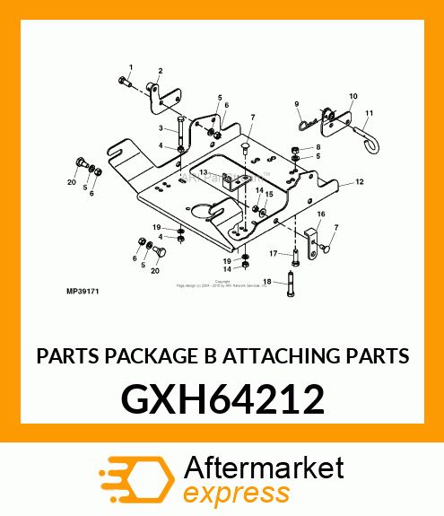 PARTS PACKAGE B (ATTACHING PARTS) GXH64212