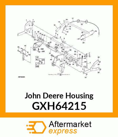 HOUSING, LH ATTACHMENT BRACKET A GXH64215