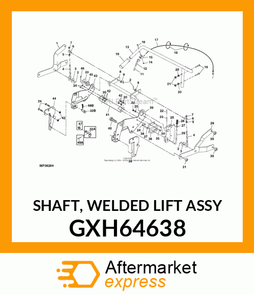 SHAFT, WELDED LIFT ASSY GXH64638